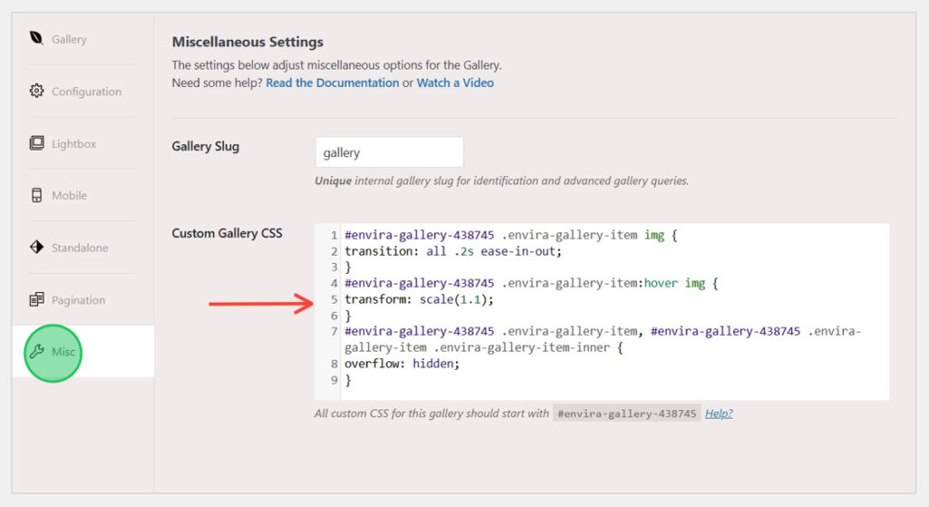 CSS Code to Zoom Thumbnail Images on Hover